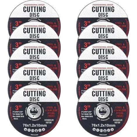 10pcs 76mm Angle Grinder Cutting Discs for Precise and Fast Cuts of Aluminum, Metal, Wood, Steel and Iron, Discs for Professionals and DIYers (1/5)