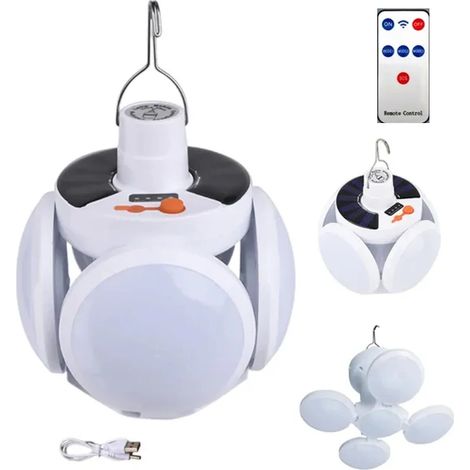 Lampe de football pliable à énergie solaire - rechargeable - camping en plein air - lampe torche d'urgence en cas de panne de courant (1/5)