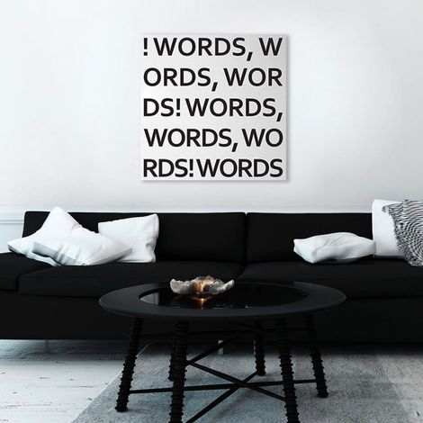 Tableau magnétique mural carré 80x80cm design moderne Words Big
