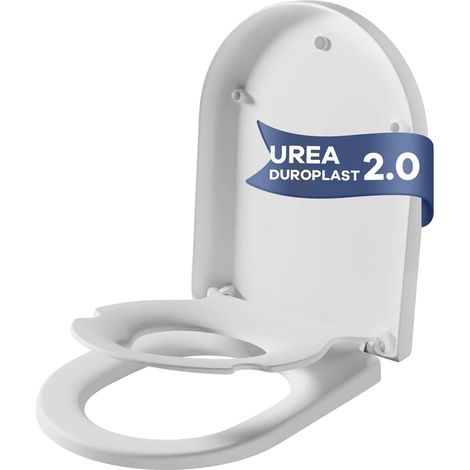 Siège de toilette, siège enfant intégré, libération rapide, BLANC (1/5)