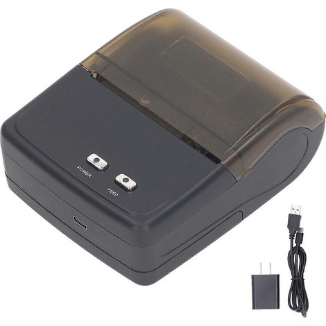 Imprimante micro Bluetooth, 58 mm, imprimante de poche sans fil portable, imprimante thermique, AC110–240 V (USA)