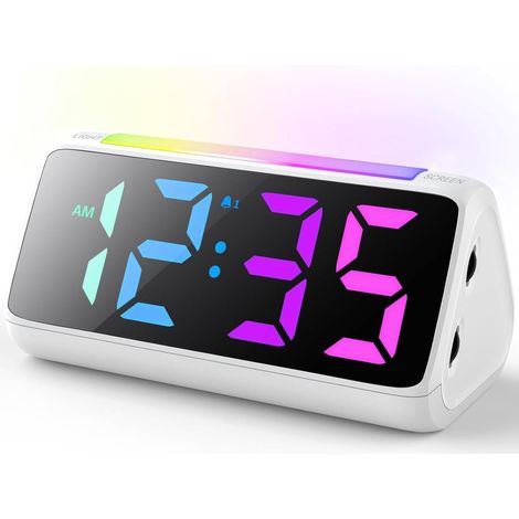 Réveil numérique pour enfants avec lampe LED couleur et gradateur (1/5)