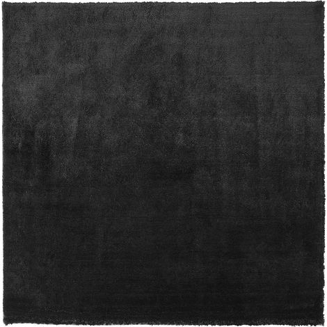 Zottelteppich EVREN Schwarz 200 x 200 cm