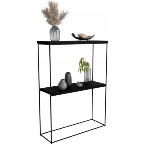 Console double pour couloir en fil de fer de 8 mm 60 x 20 cm Noir (1/4)