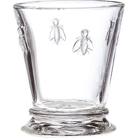 Bee Tumbler - Set of 6 - Pressed Glass - Durable - 27 cl