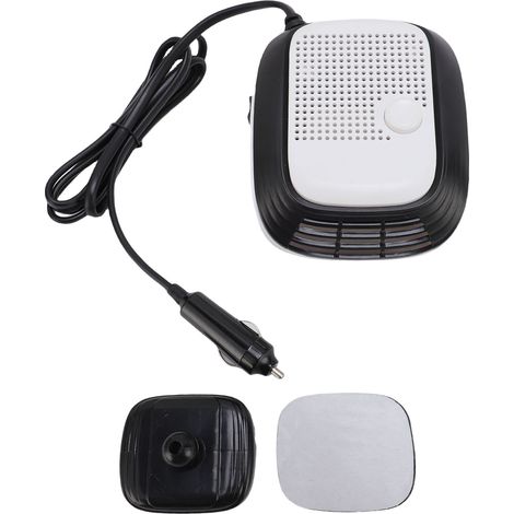 Chauffage, désembuage et dégivrage portable pour voiture, chauffage rapide, se branche sur l'allume-cigare pour une conduite hivernale en toute sécurité (blanc). (1/5)
