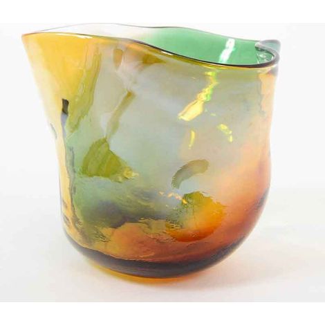 Vase Panache orange verre 26x22x24cm (1/3)