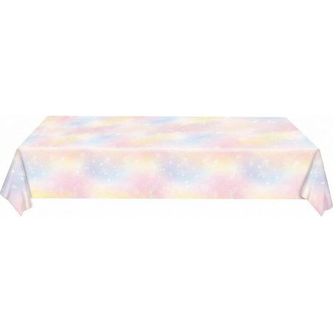 2er Set Regenbogen Tischdecke 137x274cm wasserdicht für Party & Kindergeburtstag