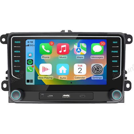 Hexinex Autoradio Android 14 compatible Pour VW Golf 5 6 Polo T5 Touran et Passat avec CarPlay 2+64 Go (1/5)