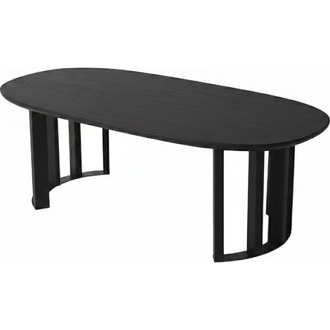 Table basse en bois "Elysia" - 120 x 60 x 40 cm - Noir
