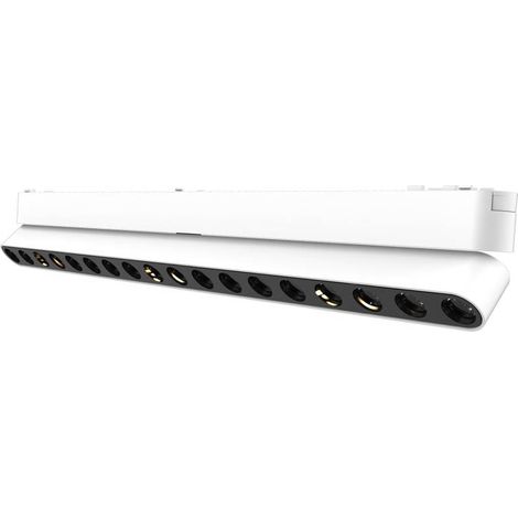 Foco carril SNOW SLIM 378mm Basculante 48V, 18W, 24º, blanco, Blanco cálido (1/4)
