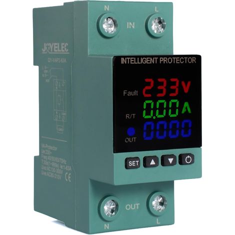 Compteur Électrique Monophasé, Fonction de réinitialisation,Consommation avec Écran LCD,10(60) A 230V affichage de la consommation d'énergie (Qy Vap2-63a(n)) (1/5)