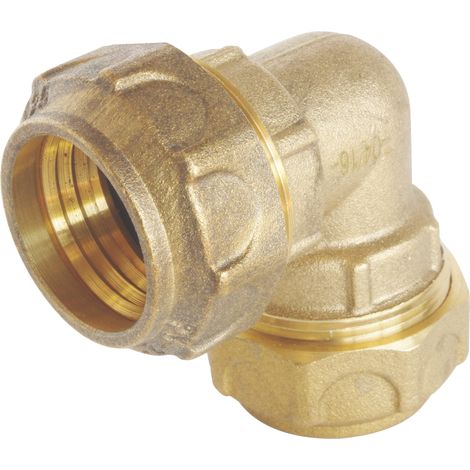 Raccord laiton coudé égal Serrage Extérieur pour tube PE Ø25 mm (1/2)
