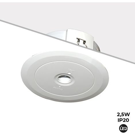 Bloc de secours LED encastré 150lm 2,5W - 3 heures IP20 (1/5)