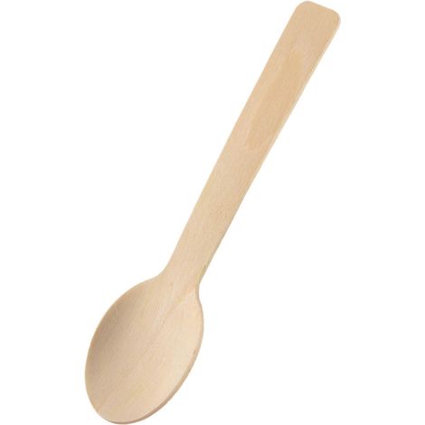 100 Stück Einweg-Eislöffel aus Holz, Mini-Eiscremelöffel