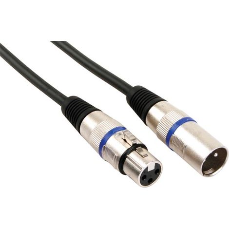 HQ Power XLR M/F, 6m cable de audio XLR (3-pin) Negro