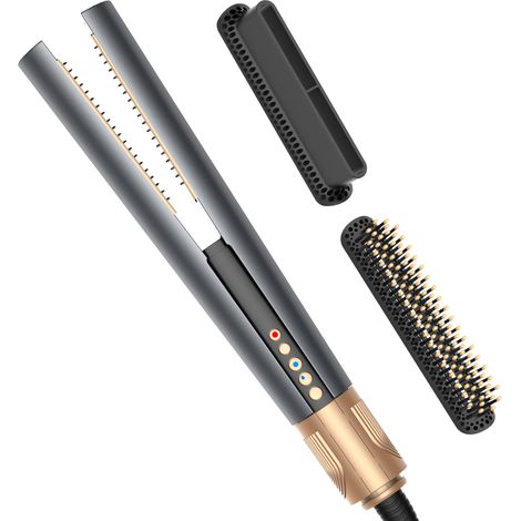Lisseur à Air 3 en 1, Sèche-Cheveux et Brosse Lissante, Coiffage des Cheveux Humides et Secs, Technologie Ionique Plasma, Moteur Brushless 110000 tr/min, Air Froid (1/5)