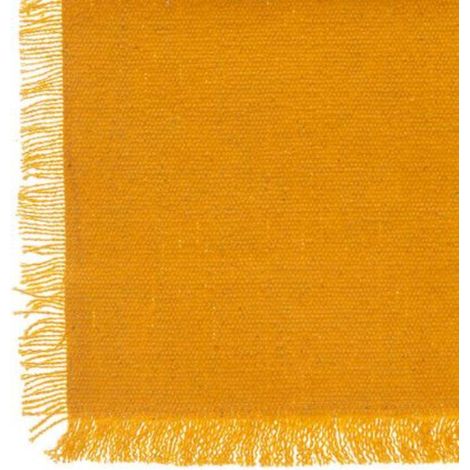 Mantel Maha algodón - amarillo ocre - 250x150 cm - Atmosphera créateur d'intérieur