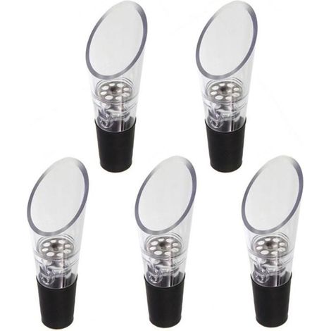 Un ensemble de 5 carafes à vin rapides pour la maison, carafes à vin rouge, spécifications : plaques en acier inoxydable 304. (1/5)