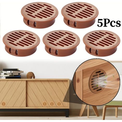 Set of 5 plastic eave vents for exterior walls, suitable for houses and garages (brown) (1/5)