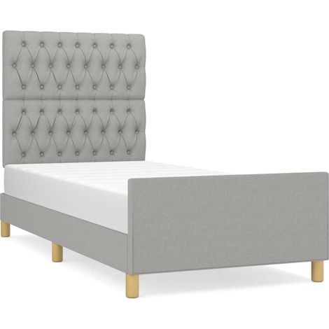 Maison Exclusive - Giroletto senza Materasso Grigio Chiaro 90x190 cm Tessuto (1/5)
