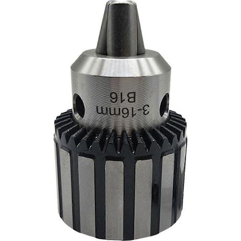 Mandrin de perçage conique en acier B18 sans clé filetée, mandrin de perçage rotatif robuste en métal pour perceuse à serrage rapide 3-16 mm (1/5)