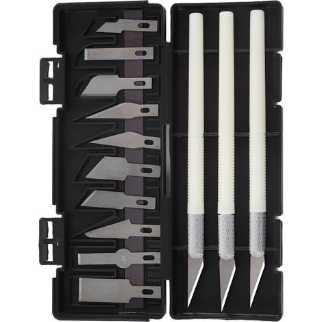 Bastelmesser-Set, 3-teilig, Hobbymesser mit 10 Klingen, präzises Kunsthandwerk für Kürbisschnitzerei und Modellbau (1/5)