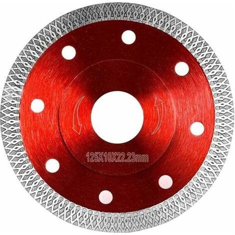 Disque De Coupe Diamanté - 125 Mm - Pour Carrelage Granit Marbre Céramique - Coupe À Sec Ou À Eau - 1 Pièce (1/5)