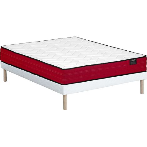 Set 160 x 200 cm rete letto imbottita + materasso a molle insacchettate sp.20cm - JUBIA di YSMÉE (1/5)