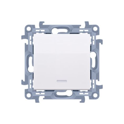 Pulsante senza pittogrammi con retroilluminazione a LED (modulo) 10 AX, 250 V, terminali (1/4)