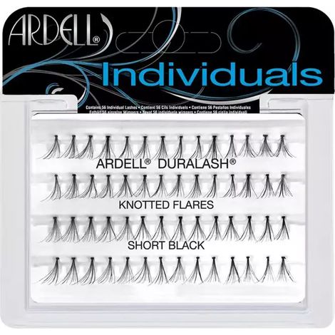 Ciglia finte singole, corte, annodate, nere, confezione da 56 pezzi Ardell. (1/3)
