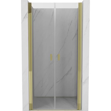 Mexen Mist porte de douche pivotante 85 cm, transparent, doré - 8A7-085-000-50-00 (1/5)