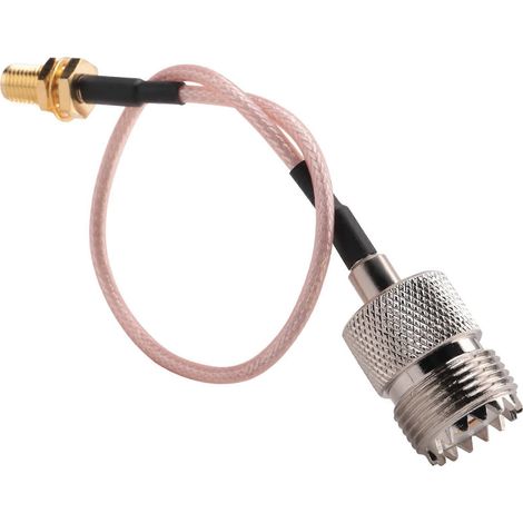 Adaptateur de câble d'antenne portable compatible avec les stations de base UHF et les antennes mobiles - SMA femelle vers UHF SO-239 femelle C (1/5)
