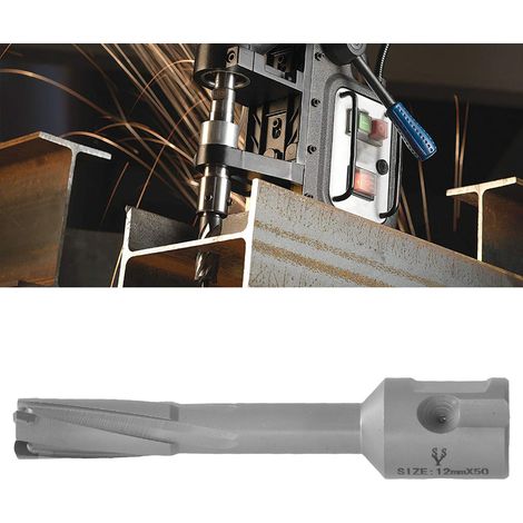 Für Hohlstahlplatten und Hartmetallplatten wird ein metrischer Magnetbohrer mit einer Bohrtiefe von 50 mm verwendet, der bis zu 12 mm tief bohren kann. (1/5)