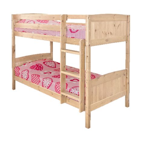 2ft6 Shorty Wooden Bunk Bed in Natural