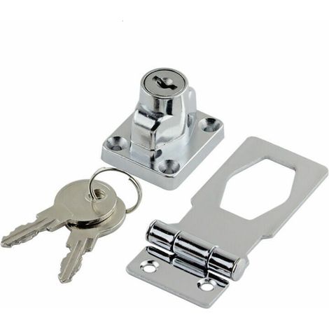 Serrure à Moraillon en Alliage de Zinc, Moraillon de Verrouillage avec Serrure à Clé et Vis, Boucles de Loquet Serrure Cadenas Pratique, Loquet Sécurité pour Porte Armoire Tiroir Placard，une p