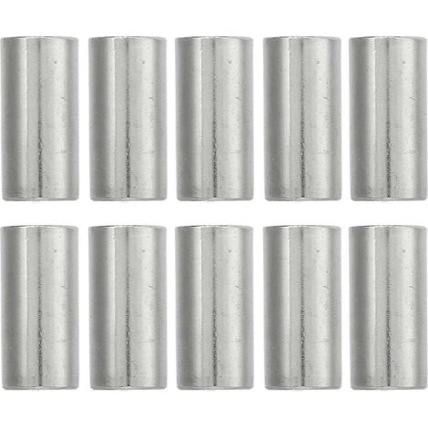 10 Stück runde Verbindungsmuttern M8x1,25 Innengewinde L25mm Stangenkupplungsmuttern Edelstahl Gewinde