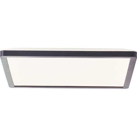 BRE-Light Sorell LED Deckenaufbau-Paneel 29x29cm schwarz/weiß Kunststoff Fernbedienung Intern dimmbar über Fernbedienung 18 W LED integriert (2300lm, 3000-6500K)