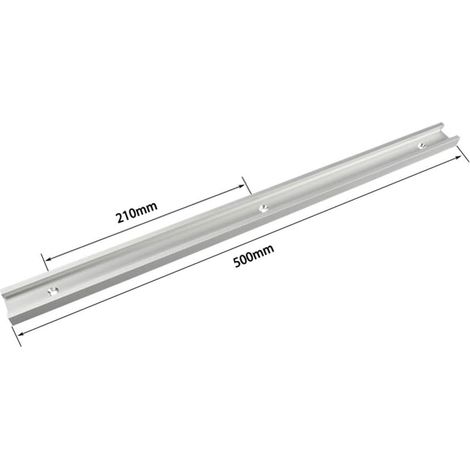AIDUCHO 500mm T-Slot T-Track Mitre Chenille Fixation Fente Droite Bord Guide Outil De Serrage Alliage D'aluminium Aluminium T-Slot Piste De Verrouillage Jauge Lourd Pour Scie à Table À Bâton (1/4)