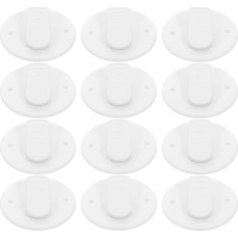 ABS Splash Guard Curtain Clips, Pack of 12, Self-Adhesive, Windproof, Easy and Secure Installation for Bathroom and Hotel (1/5)