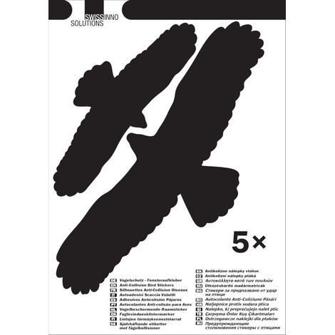 SWISSINNO Vogelschutz-Fensteraufkl. Solution, 5 Stk