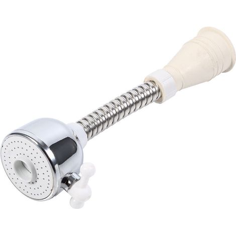 360° Pivotant Aérateurs de Robinet, Robinet Économiseur d'Eau, 2 Modes Embout Robinet Cuisine Rotatif Grand Angle, Mousseur et brise-jet pour robinet, avec tuyau souple acier inoxidable (1/4)