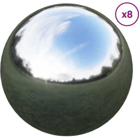 Spiegelball 8 Stk. Ø 5 cm Silber Edelstahl 201 vidaXL (1/4)