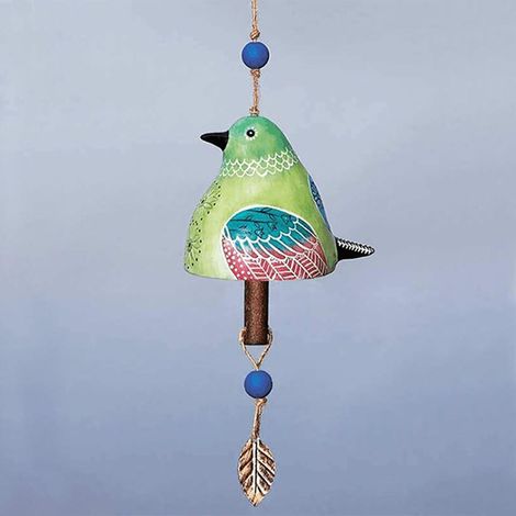 Taille 1 : Oiseau vert Couleur : Voir photo Matériau : Résine Carillon éolien en forme d’oiseau, décoration de jardin. (1/5)