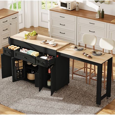 Mobile cucina con piano estraibile e cassetti MDF OKMYHOME (1/5)