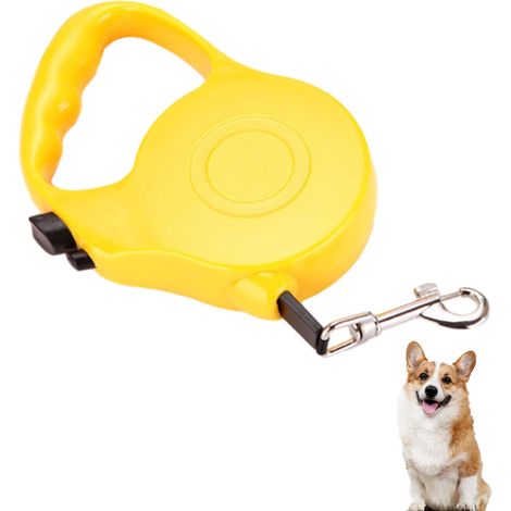 Laisse rétractable pour chien Explore - Corde de marche et de course pour chien de 3 m/4,8 m (jaune)