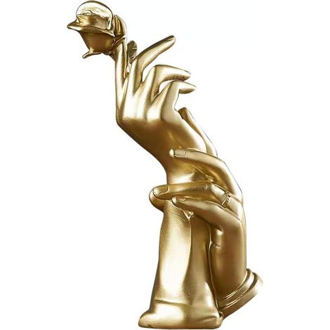 Gestische Statuetten und Skulpturen, abstrakte gestische Statuetten, Innendekoration, perfekt für Hochzeiten, Büros, Geschenke (Gold)
