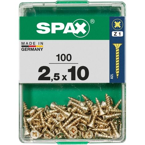 Spax Universalschrauben 2.5 x 10 mm PZ 1 - 100 Stk. Holzschrauben (1/3)