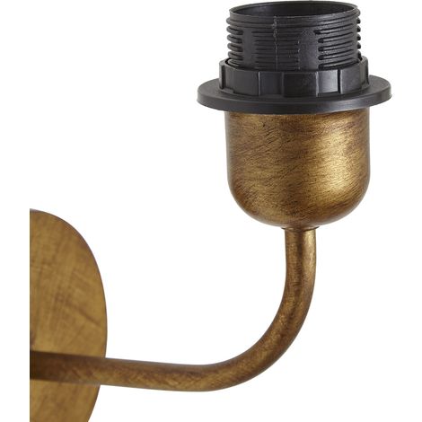 QAZQA Vintage Wandlampe Gold ohne Schirm - Matt