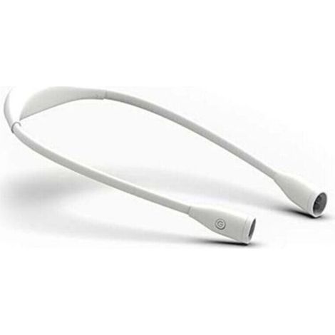 Lumi Crealis USB-wiederaufladbare LED-Leselampe mit 3 Farben und 9 Helligkeitsstufen, flexibler Arm zum Lesen, Stricken, Häkeln, Nähen, Reparieren und Campen (weiß)